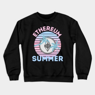 Ethereum Summer Retro Sunset Crewneck Sweatshirt